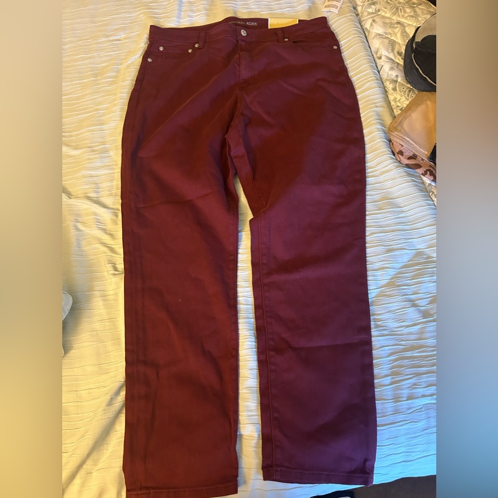 NWT Michael Kors -Size 16 merlot jeans.